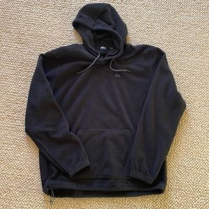 Quicksilver large black fleece hoody